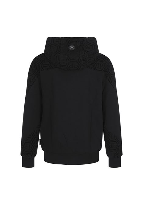 PHILIPP PLEIN Jogging Set Hoodie/Trousers With Jacquard Inserts Monogram - PHILIPP PLEIN