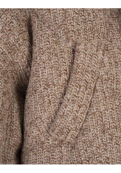 KHRISJOY Piumino Khris Crop Knit Sabbia - KHRISJOY