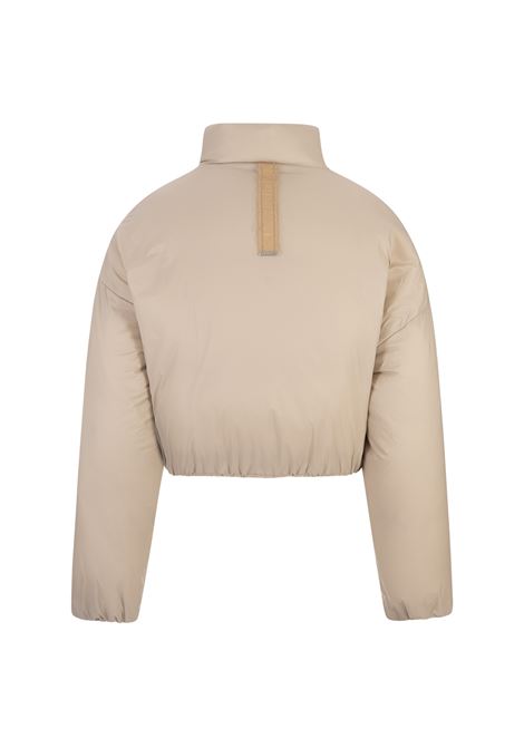 KHRISJOY Piumino Puff Joy Cropped Sabbia - KHRISJOY