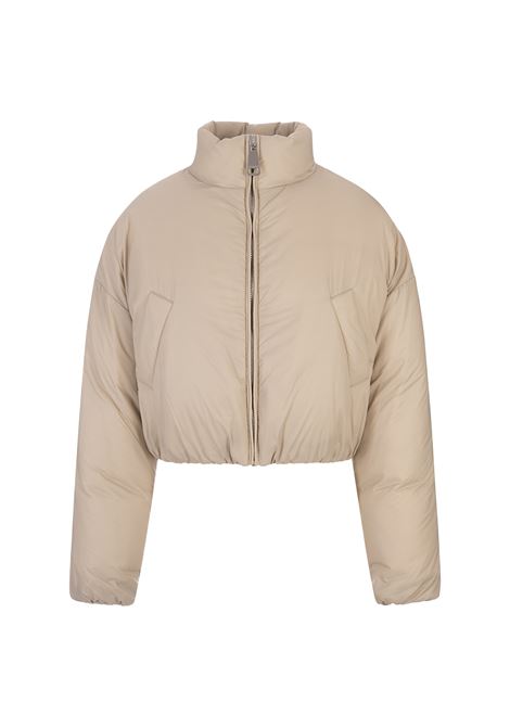 KHRISJOY Piumino Puff Joy Cropped Sabbia - KHRISJOY