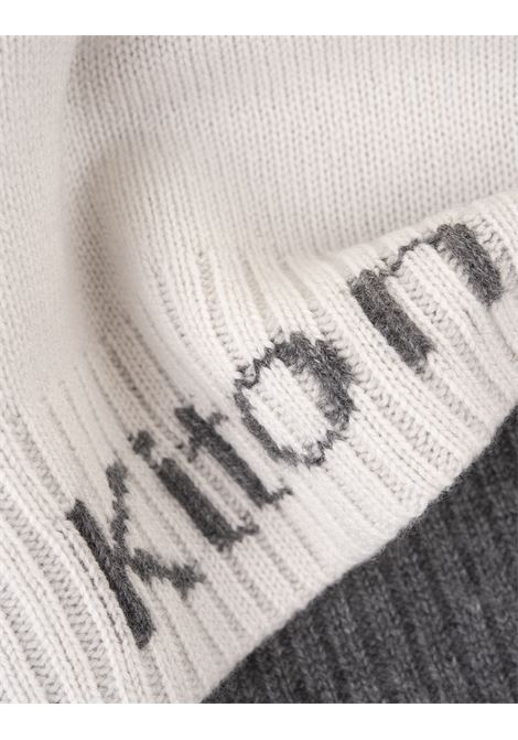 KITON Berretto In Cashmere Bianco Con Logo - KITON