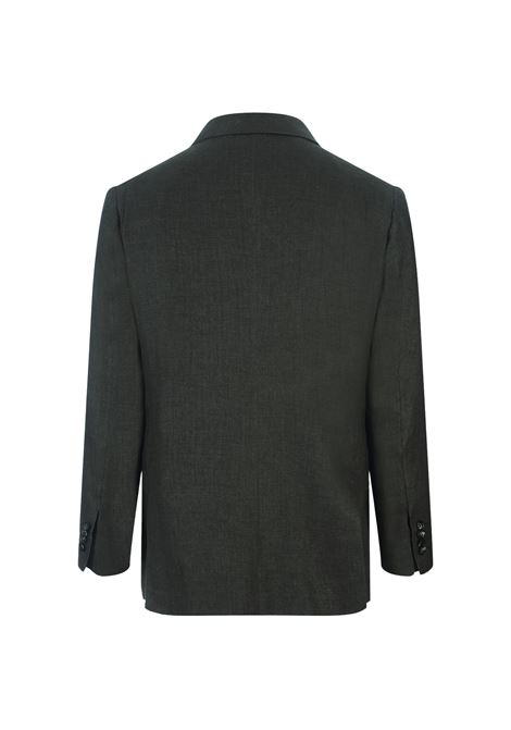 KITON Blazer In Lino Verde Scuro - KITON