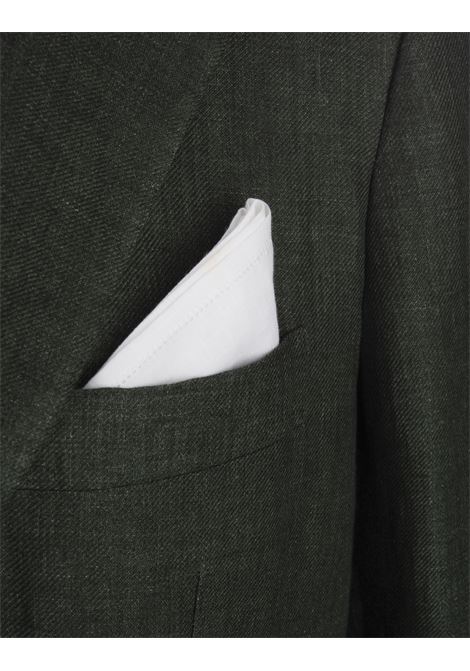 KITON Blazer In Lino Verde Scuro - KITON