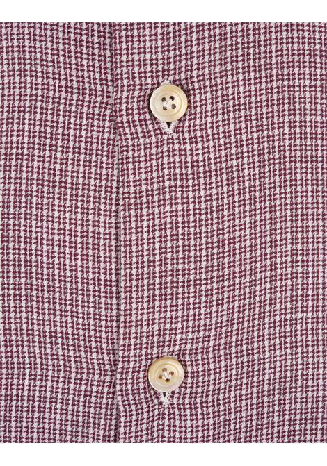 KITON Camicia Con Motivo Pied-De-Poule Rosso - KITON
