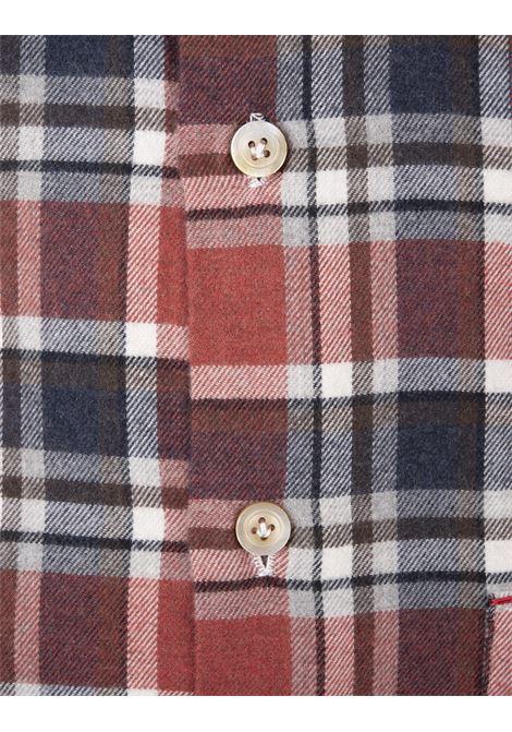 KITON Camicia In Flanella Check Rrossa - KITON