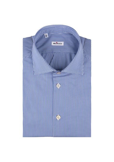 KITON Camicia In Popeline Azzurro - KITON