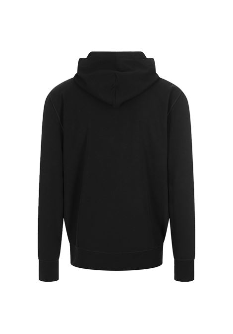 KITON Felpa Con Logo E Cappuccio Nera - KITON