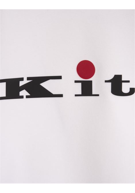 KITON Felpa Girocollo Bianca Con Logo - KITON