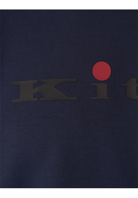 KITON Felpa Girocollo Blu Con Logo - KITON