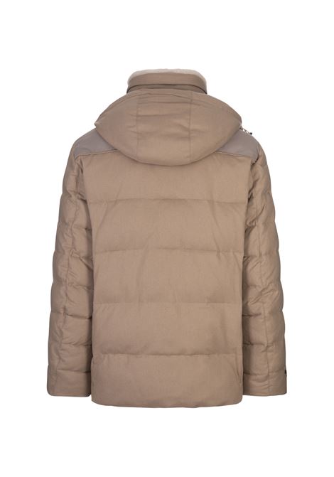 KITON Giubbotto In Cashmere Trapuntato Beige - KITON
