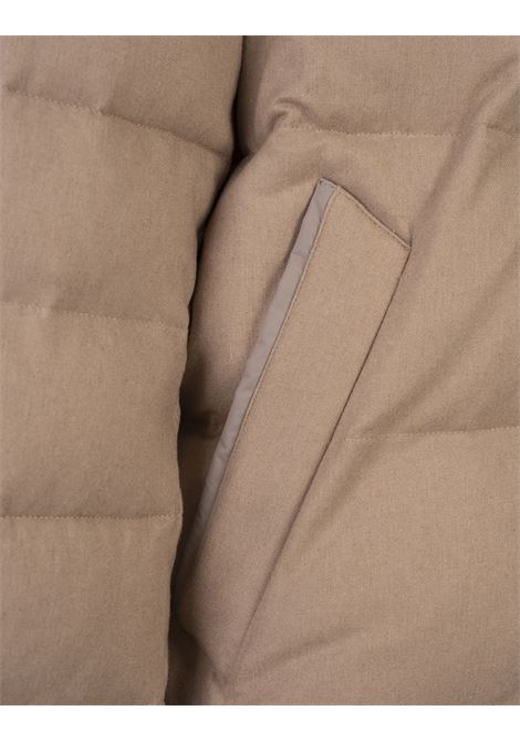 KITON Giubbotto In Cashmere Trapuntato Beige - KITON
