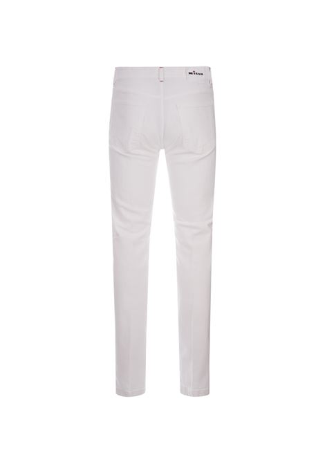 KITON Jeans Slim Fit In Denim Bianco - KITON