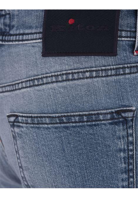 KITON Jeans Slim Fit In Denim Blu Chiaro - KITON