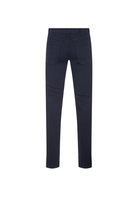KITON Jeans Slim Fit In Denim Blu Notte - KITON
