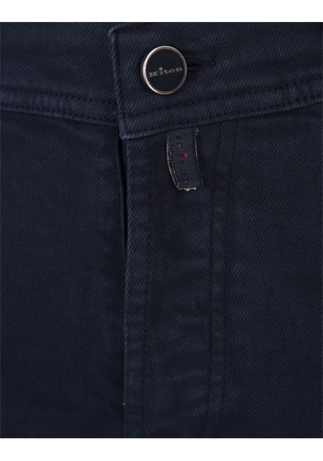 KITON Jeans Slim Fit In Denim Blu Notte - KITON