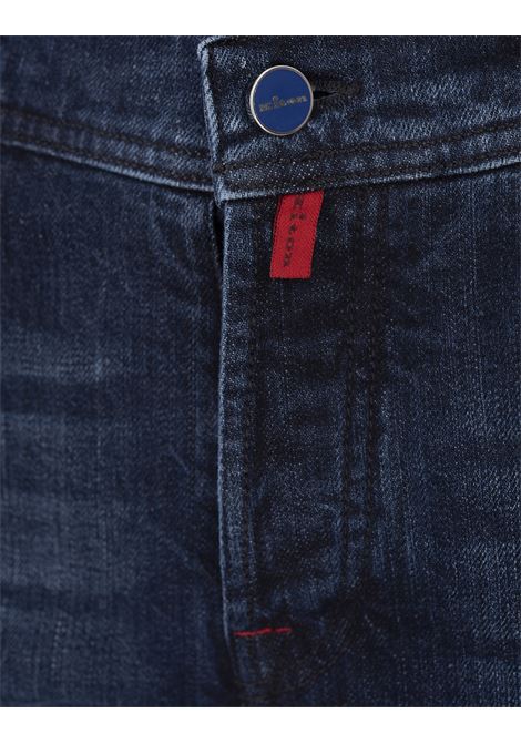 KITON Jeans Slim Fit In Denim Blu Scuro - KITON