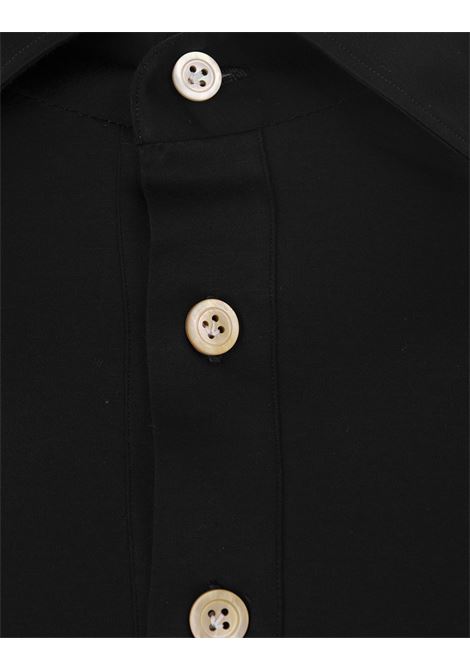 KITON Polo A Maniche Lunghe In Jersey Nero - KITON