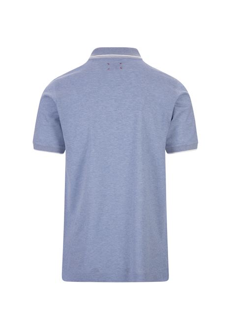 KITON Polo Azzurra Con Dettagli A Contrasto - KITON