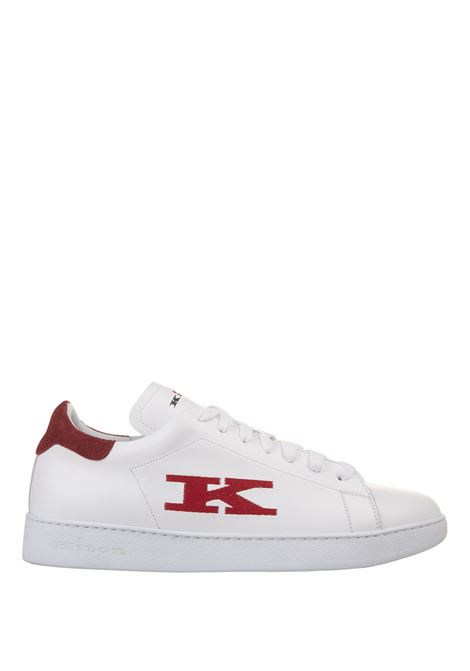 KITON Sneakers Bianche e Rosse Con Logo - KITON