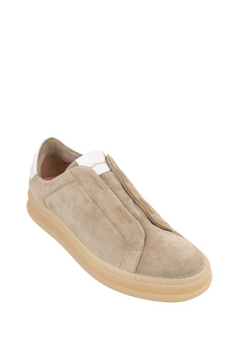 KITON Sneakers Slip-On In Suede Beige - KITON