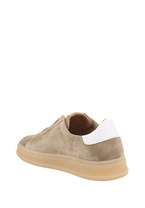 KITON Sneakers Slip-On In Suede Beige - KITON