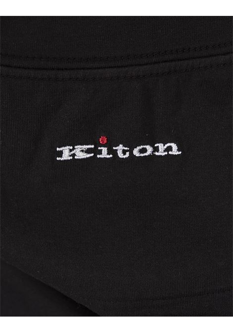 KITON T-Shirt Classica Nera Con Logo Dietro - KITON