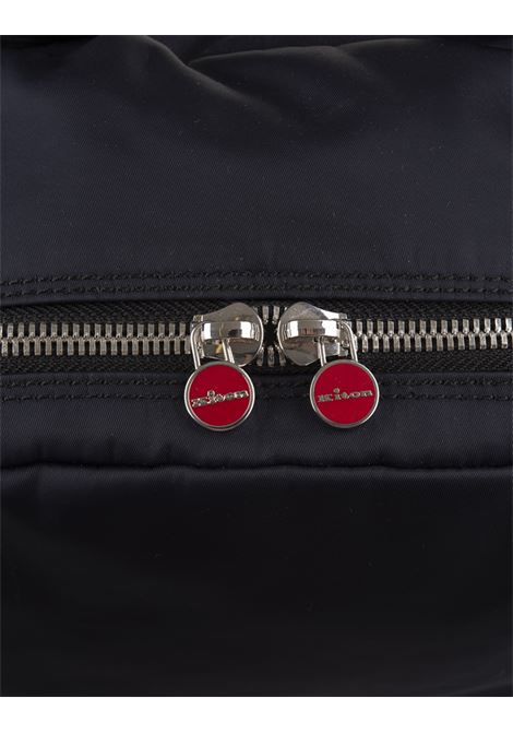 KITON Zaino Nero In Nylon Nero Con Logo - KITON