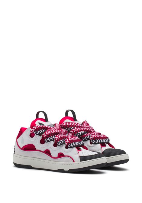 LANVIN Sneakers Curb Nere Fucsia E Bianche - LANVIN