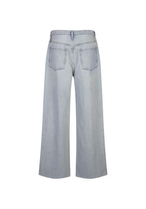 FRAME Le Low Baggy Wide Leg Jeans In Fizz Indigo - FRAME