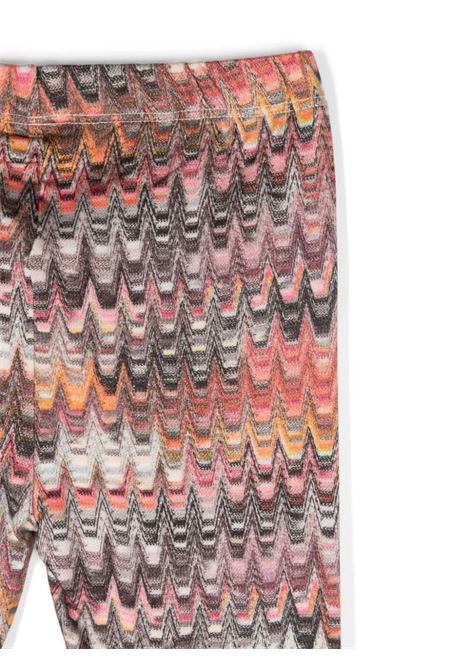 MISSONI KIDS Leggings In Viscosa Stretch Con Motivo Zigzag Multicolore - MISSONI KIDS