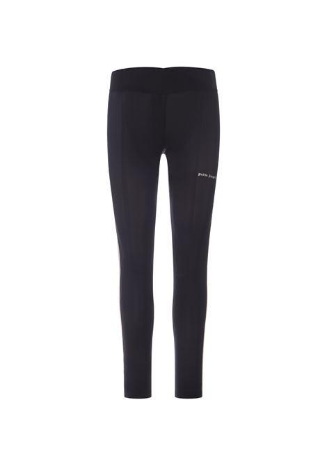 PALM ANGELS Leggings Neri Con Logo e Bande - PALM ANGELS