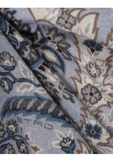 ETRO Maglia Azzurra Con Stampa Paisley Floreale - ETRO