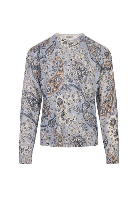 ETRO Maglia Azzurra Con Stampa Paisley Floreale - ETRO