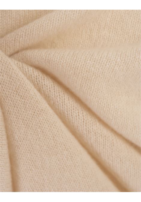 ERMANNO SCERVINO Maglia Beige Con Scollo A Barca E Ricamo In Tono - ERMANNO SCERVINO