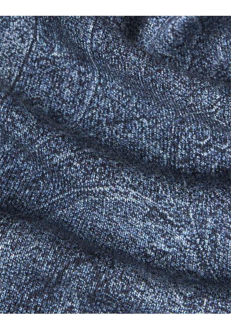 ETRO Maglia Dolcevita Blu Navy Con Stampa Paisley - ETRO