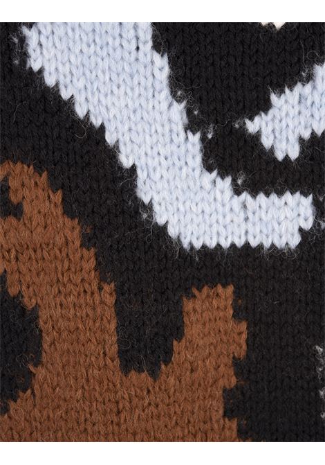 ERMANNO SCERVINO Maglia Nera Con Motivo Multicolore A Intarsio - ERMANNO SCERVINO