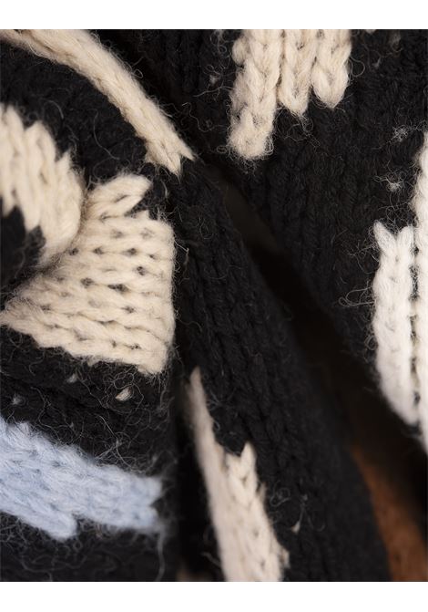 ERMANNO SCERVINO Maglia Nera Con Motivo Multicolore A Intarsio - ERMANNO SCERVINO