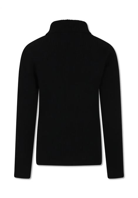 EMILIO PUCCI JUNIOR Maglione A Collo Alto Nero Con Logo - EMILIO PUCCI JUNIOR