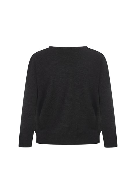 ZANONE Maglione Basic Antracite Con Scollo A Barca - ZANONE