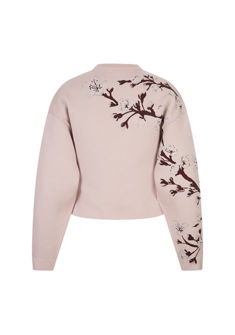 ALEXANDER MCQUEEN Maglione Con Maniche A Bozzolo Blossom In Rosa/Multicolore - ALEXANDER MCQUEEN