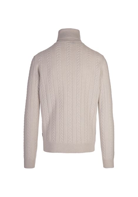 BOSS Maglione Dolcevita In Lana Vergine E Cashmere Bianco - BOSS