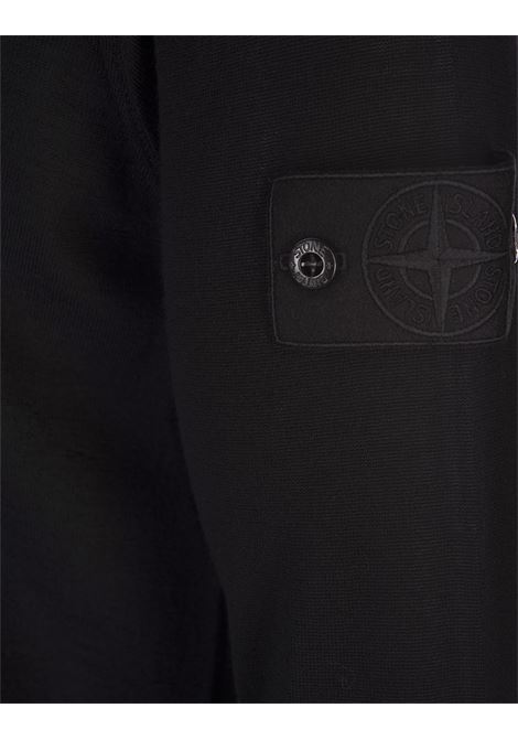 STONE ISLAND Maglione Girocollo In Lana Vergine Nera - STONE ISLAND