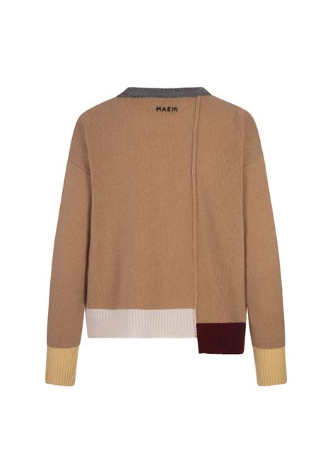 MARNI Maglione In Cashmere Color Block EARTHOFSIENA - MARNI