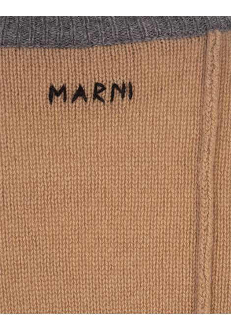 MARNI Maglione In Cashmere Color Block EARTHOFSIENA - MARNI