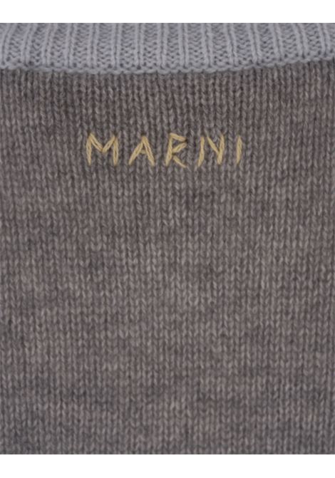 MARNI Maglione In Cashmere Color Block Sodium - MARNI