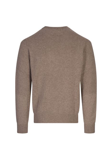 ZEGNA Maglione In Cashmere Taupe Con Taschino - ZEGNA