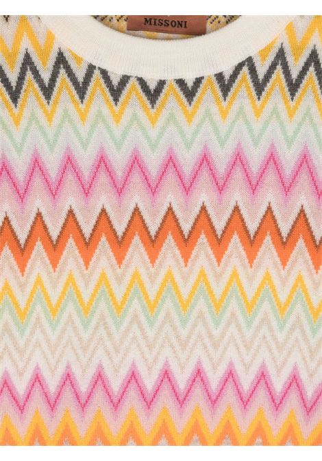 MISSONI KIDS Maglione In Lana Con Motivo Zigzag Multicolore - MISSONI KIDS