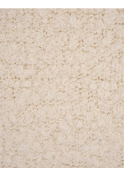 BLUMARINE Maglione In Misto Alpaca Bianco Con Colletto Gioiello - BLUMARINE