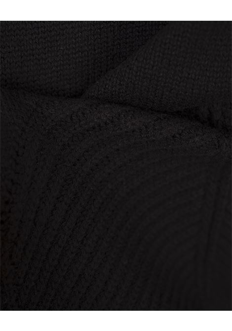 ALEXANDER MCQUEEN Maglione Nero Con Dettaglio A Coste - ALEXANDER MCQUEEN