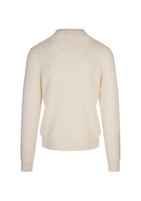 BOSS Maglione Neutro Con Lavorzione A Spina Di Pesce - BOSS